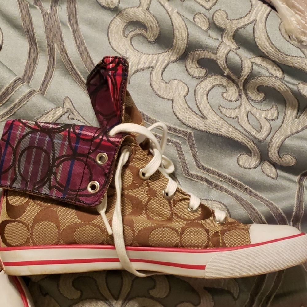 #Coach Bonney High Top Tennis Shoes 2 in 1